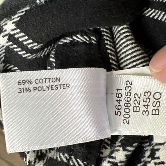 Duluth Trading Women's Extra Large B&W Plaid Flannel Button Up Cotton Blend - Picture 9 of 9